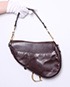 Saddle Bag Leather Brown, back view